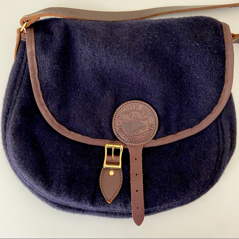 Duluth Pack Wool Navy Blue Satchel Bag